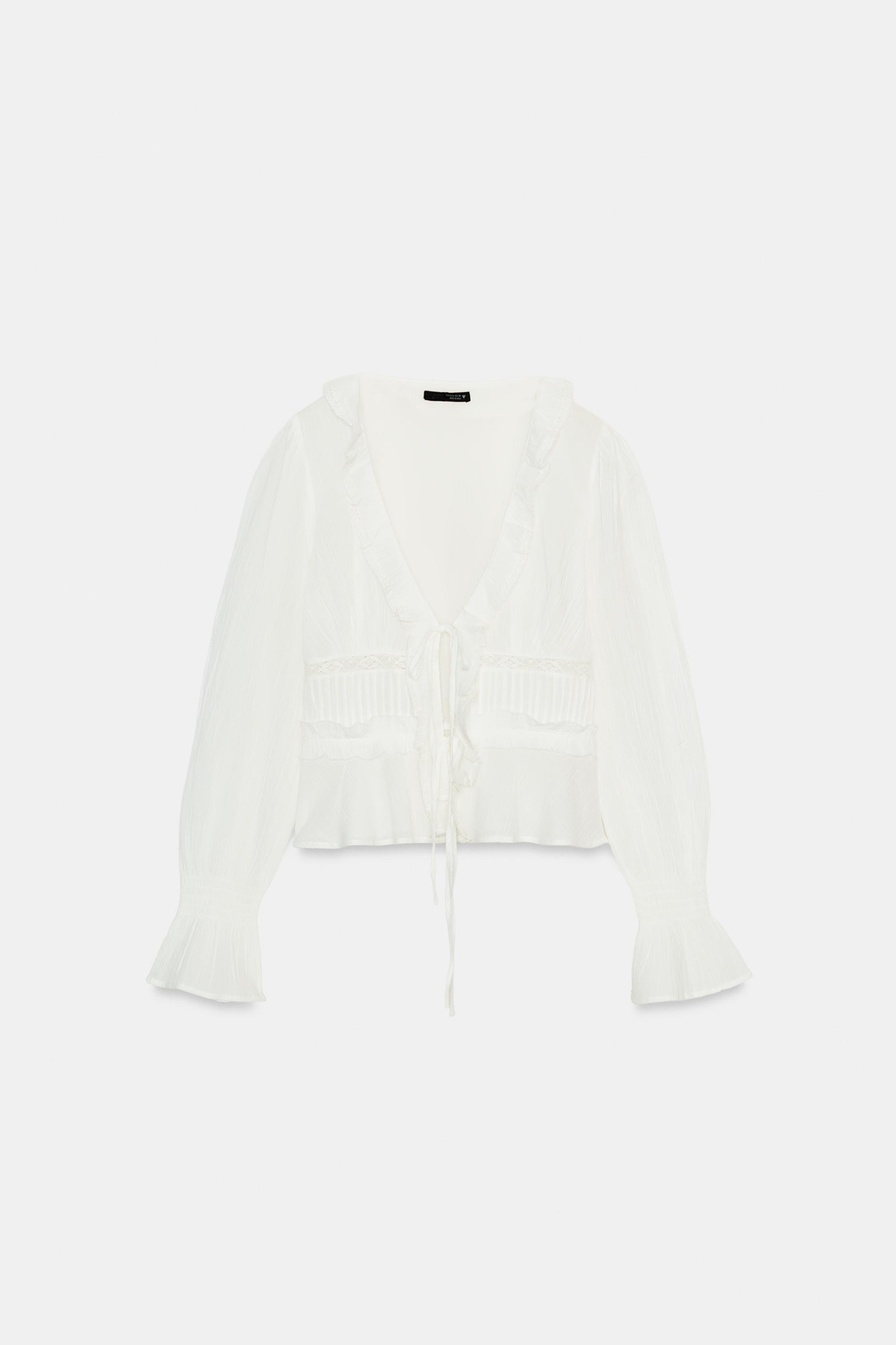 CHEMISE GAZE BRODERIES ET VOLANTS